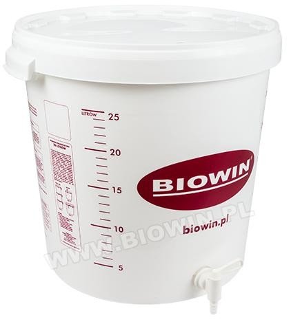 Pojemnik fermentacyjny 30L z nadrukiem oraz kranem BIOWIN Biowin