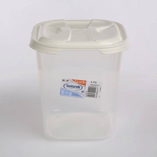Pojemnik kwadratowy TONTARELLI Nuvola Frigo Box (9042629), biały, 4,75 l TONTARELLI