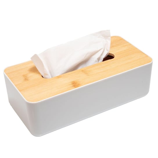 Pojemnik na chusteczki higieniczne, pudełko bambusowe 26 cm Bathroom Solutions