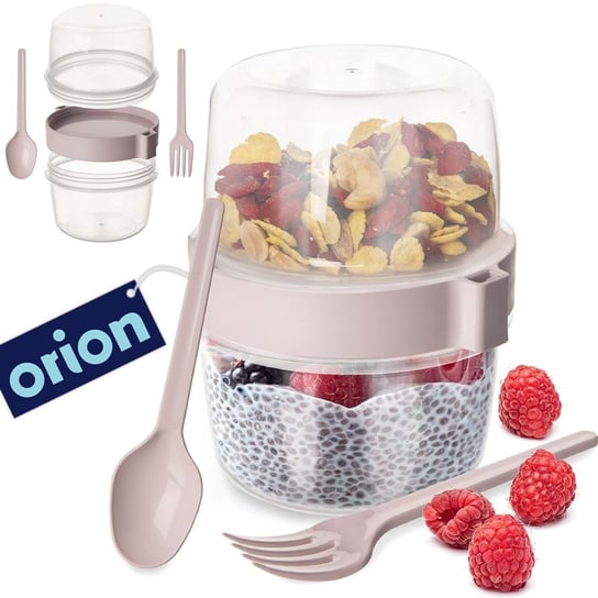 Pojemnik na jogurt musli owoce sałatkę z łyżeczką lunchbox 370 ml Orion