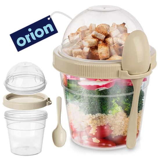 Pojemnik na jogurt musli owoce sałatkę z łyżeczką lunchbox 400 ml Orion