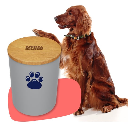 Pojemnik na karmę dla Psa z Psią łapką, rozmiar M, kolor Cool Grey Animal Island Inna marka