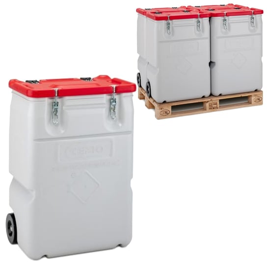 Pojemnik na odpady niebezpieczne MOBIL BOX 170L - czerwony Inna marka