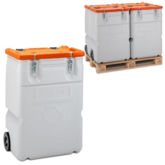 Pojemnik na odpady niebezpieczne MOBIL BOX 170L - pomarańczowy Inna marka