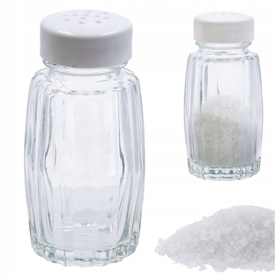 Pojemnik na sól pieprz przyprawy przyprawnik do soli biały 50 ml solniczka Nice Stuff