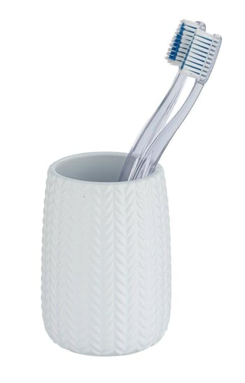 Pojemnik na szczoteczki do zębów BARINAS, ceramiczny, biały, Ø 7,4 cm, Wenko Wenko