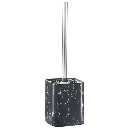 Pojemnik na szczotkę + szczotka WC ZELLER Marmor, czarny, 38x11x11 cm Zeller