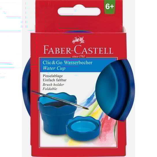 Pojemnik na wodę, Click&Go, niebieski Faber-Castell