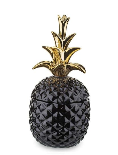 Pojemnik PIGMEJKA Ananas, czarno-złoty, 26x12 cm Pigmejka