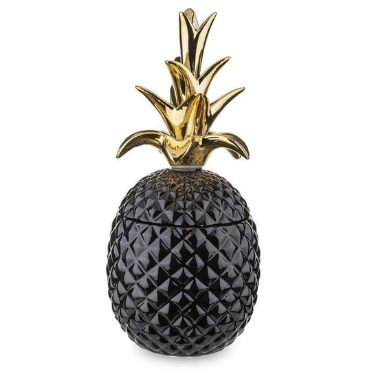 Pojemnik PIGMEJKA Ananas, czarno-złoty, 32x14 cm Pigmejka