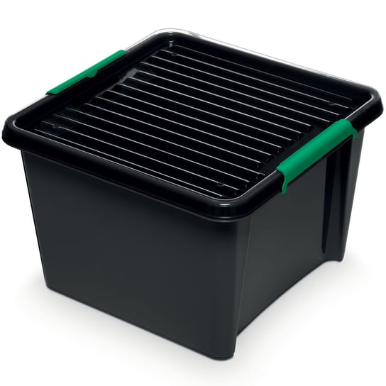 Pojemnik Plastikowy Pudełko Plastikowe Zamykany Z Pokrywką Pudło Eco Box Do Przechowywania Do Domu Garażu Magazynu 25 L EDANTI