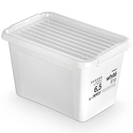 Pojemnik Plastikowy Pudełko Zamykany Z Pokrywką Pudło Box Do Przechowywania Na Akcesoria Biały 6,5L EDANTI