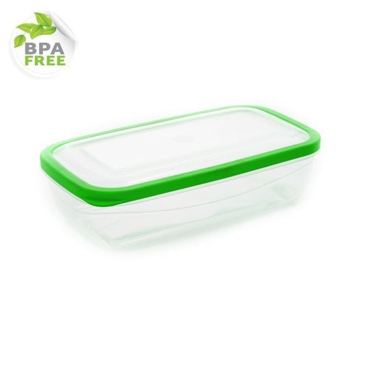 Pojemnik prostokątny 1,2 l z uszczelką zieloną ELEGANTE bez BPA STALMAN