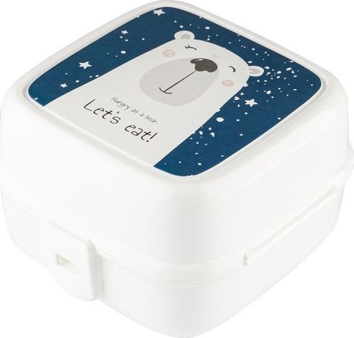 Pojemnik ŚNIADANIOWY śniadaniówka dla dzieci lunchbox dzielony pudełko na posiłek duży XL biały Inna marka