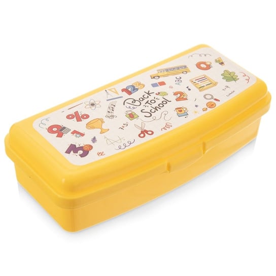 Pojemnik śniadaniowy żółty pudełko na śniadanie lunchbox 21x9,5x5,5cm Orion