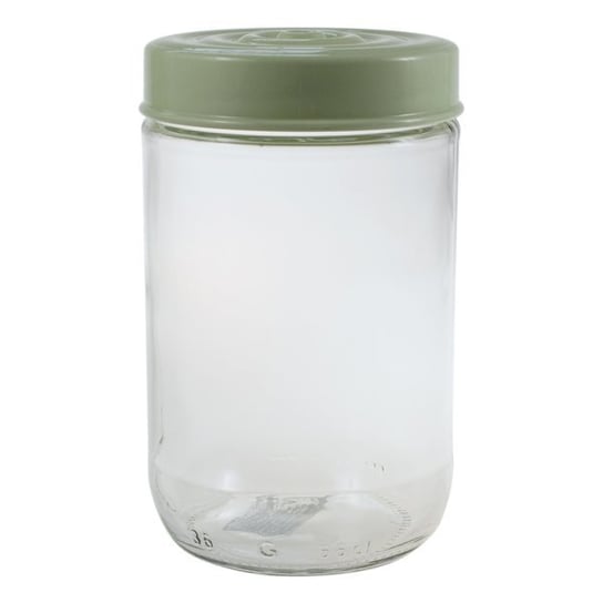 Pojemnik szklany 660 ml z zieloną pokrywką - GR STALMAN