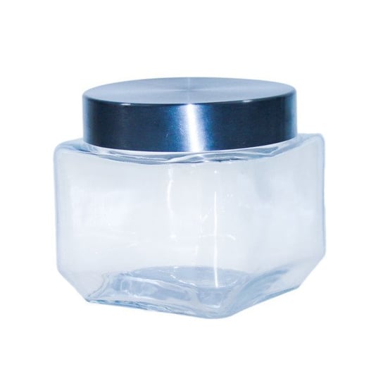 Pojemnik szklany słoik z pokrywką Kwadrat 11x11cm 0.8 l - 800ml STALMAN