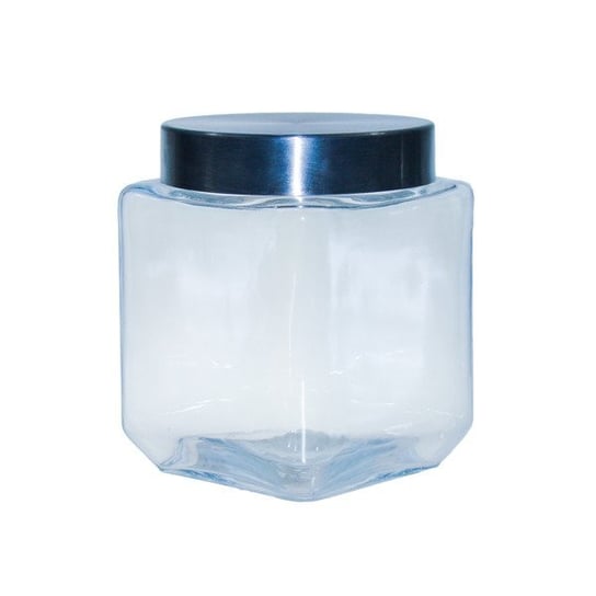 Pojemnik szklany słoik z pokrywką Kwadrat 11x14cm 1.2 l - 1.2l STALMAN