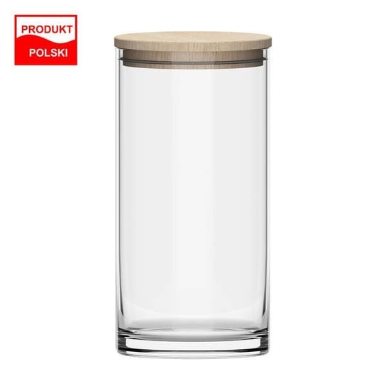 Pojemnik szklany z drewnianą pokrywką Inga Eco 1210 ml Trend Glass