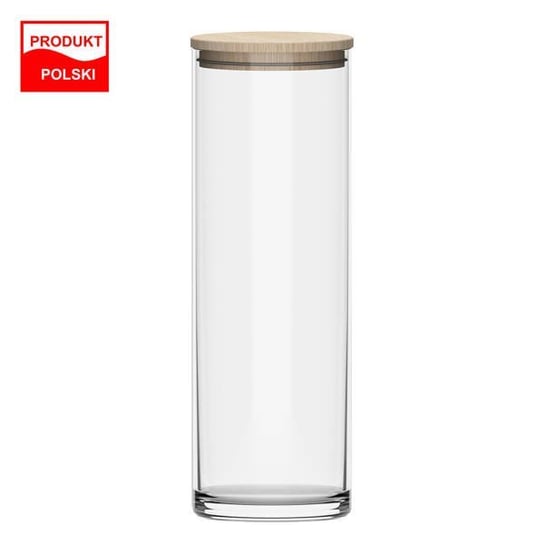 Pojemnik szklany z drewnianą pokrywką Inga Eco 1830 ml Trend Glass