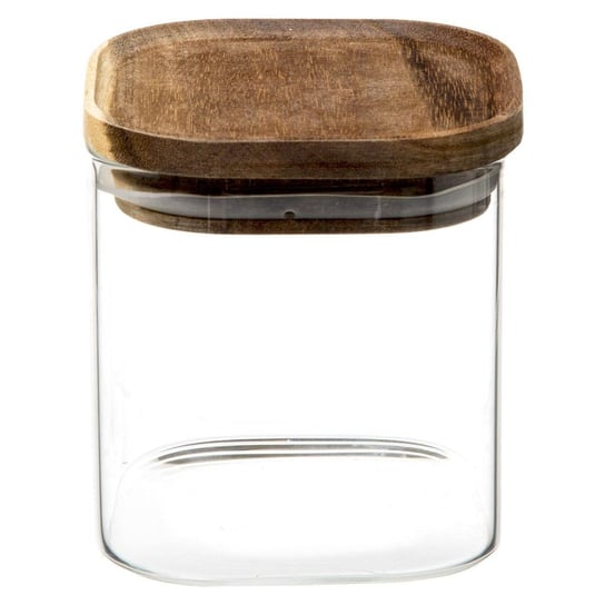 Pojemnik szklany z pokrywką z drewna akacjowego, 0,6 L 5five Simple Smart
