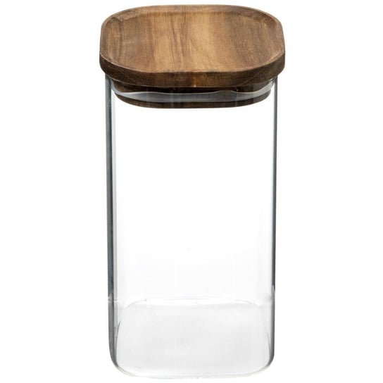 Pojemnik szklany z pokrywką z drewna akacjowego, 1,3 L 5five Simple Smart