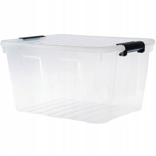 Pojemnik z pokrywą Home Box Plast Team 48x25,2x36 cm 30 l transparentny Plast Team