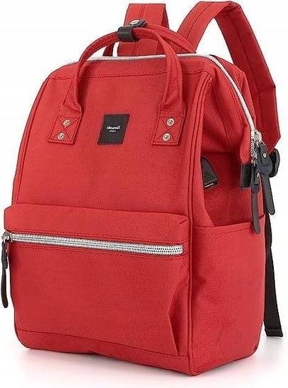 Pojemny plecak damski sportowy na laptopa z kieszeniami port USB Himawari, czerwony Himawari