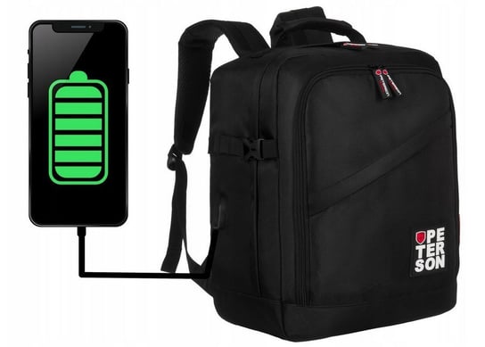 Pojemny plecak podróżny z USB turystyczny miejski bagaż podręczny PETERSON Peterson
