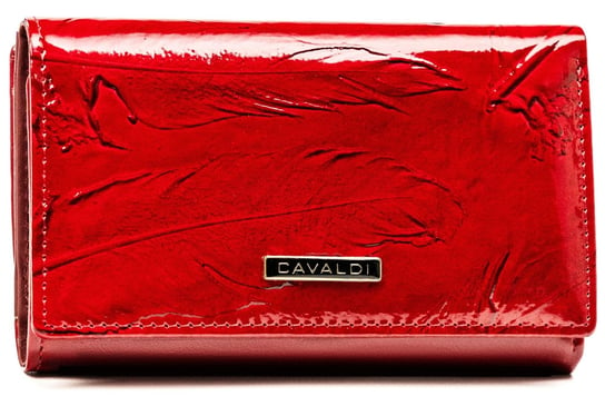 Pojemny portfel damski na karty i dokumenty ze skóry naturalnej i skóry ekologicznej Cavaldi, czerwony 4U CAVALDI