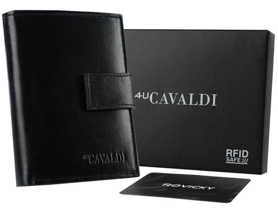 Pojemny, Zapinany Portfel Męski Ze Skóry Naturalnej, Rfid — Cavaldi 4U CAVALDI