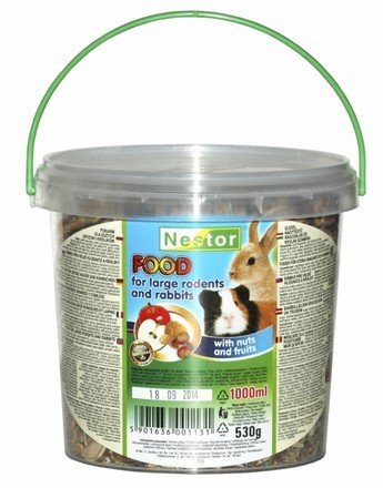 Pokarm dla dużych gryzoni i królików NESTOR, orzechowo-owocowy, 1 l. Nestor