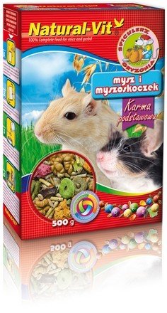 Pokarm dla mysz i myszoskoczków NATURAL-VIT, 500 g. Natural-Vit