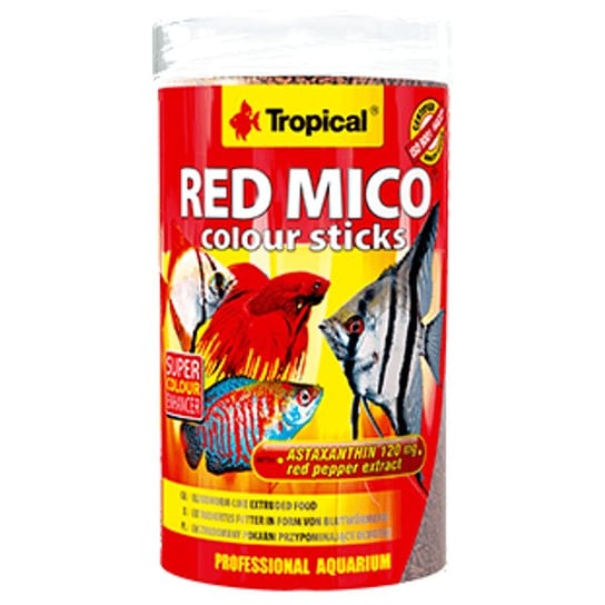 Pokarm dla ryb wszystkożernych TROPICAL Red Mico Colour Sticks, 32 g Tropical
