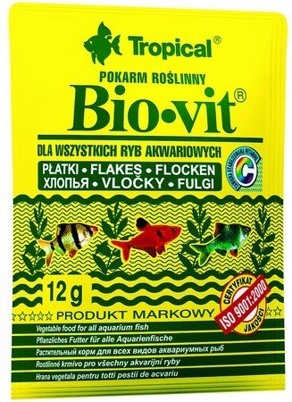 Pokarm dla rybek TROPICAL Bio-Vit, torebka, 12 g. Tropical