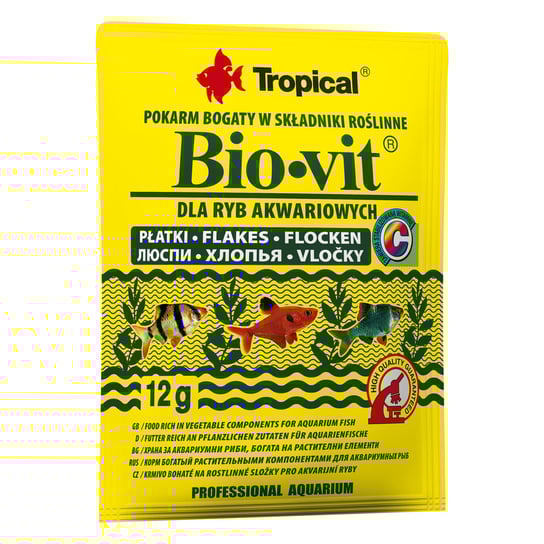Pokarm dla rybek TROPICAL Bio-Vit, torebka, 12 g. Tropical