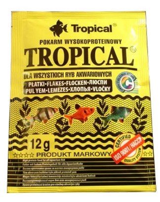 Pokarm dla rybek TROPICAL, torebka, 12 g. Tropical