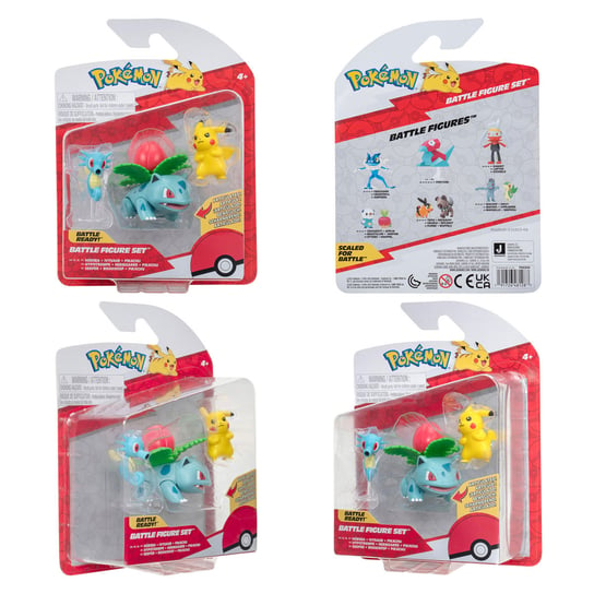 POKEMON Figurka bitewna Seria 16, (3PK: Pikachu #2, Horsea, Ivysaur) Pokemon