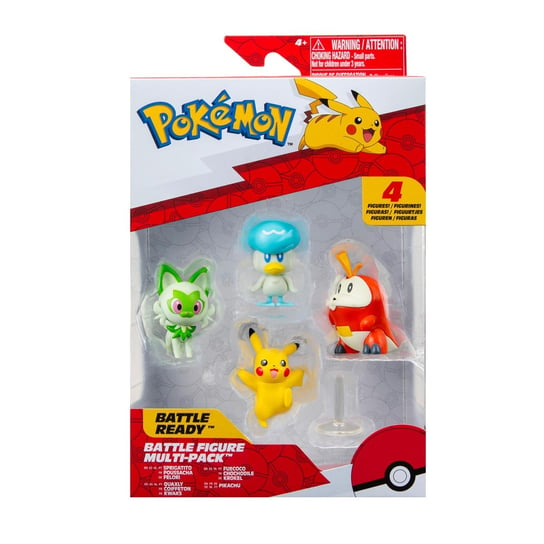 POKEMON Figurki bitewne First Partner Pokémon Set - Generatia IX (Fuecoco, Sprigatito, Quaxly, Pikachu), figurka Pokemon