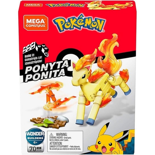 Pokemon, klocki Mega Construx Figurka Ponyta Gky87 Mega Bloks