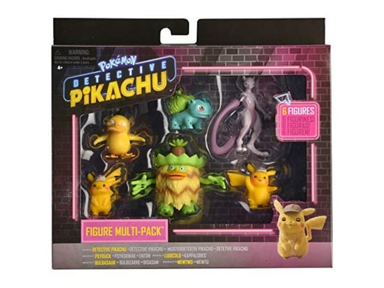 Pokemon Pack Of 6 Detective Pikachu Figures (Bizak 63227602), Assorted Color/Model Inna marka
