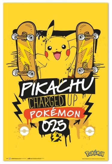Pokemon Pikachu Charged Up - plakat Pokemon
