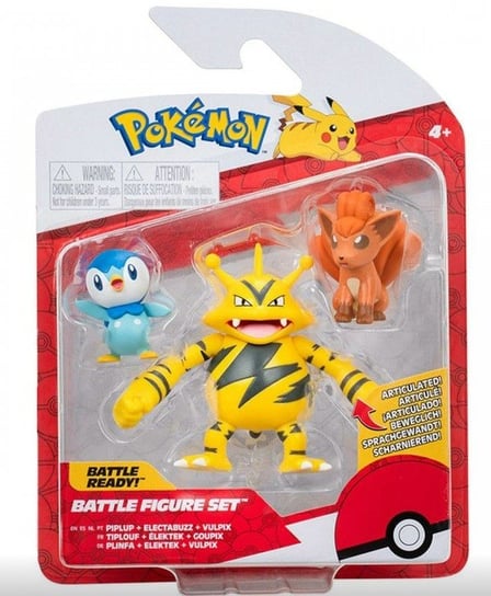Pokemon, Zestaw figurek Battle Figure Set (Piplup, Vulpix, Electabuzz) W13 Pokemon