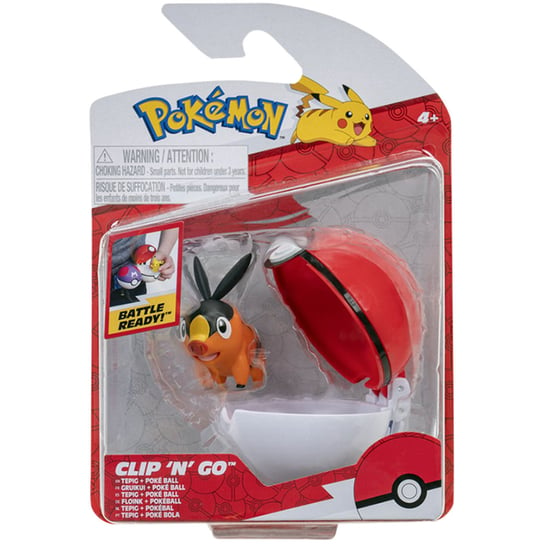 Pokemon, Zestaw figurek Pokemon: CLIPNGO, Tepig & Poke Ball W13, Battle Figure! Pokemon