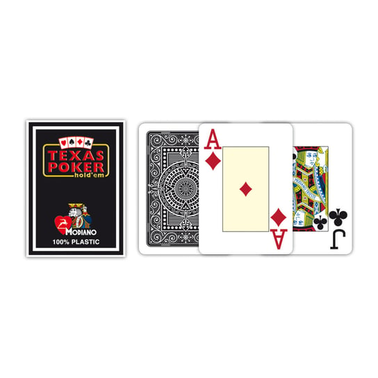 Poker, karty, Modiano, czarne Modiano