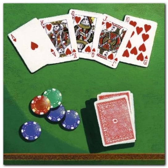 Poker plakat obraz 50x50cm Wizard+Genius