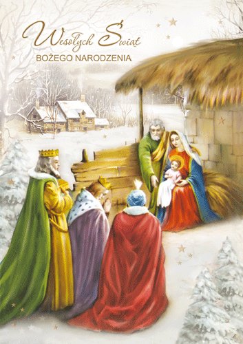 Pokłon Trzech Króli kartka świąteczna z tekstem BR-T 15 Czachorowski