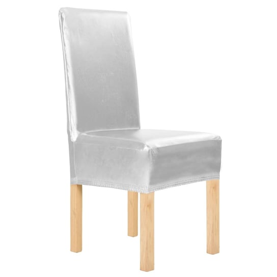 Pokrowce elastyczne na proste krzesła vidaXL, srebrne, 4 szt. vidaXL