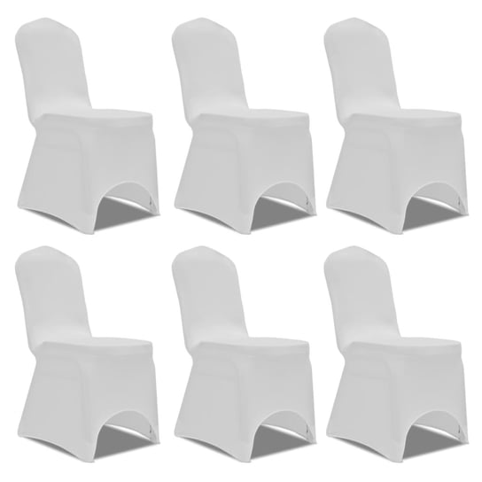 Pokrowce na krzesła do imprez - 6 sztuk, biały, el / AAALOE Inna marka