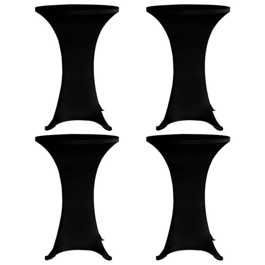 Pokrowce na stół barowy, VIDAXL, czarne, Ø 80 cm, 4 szt. vidaXL